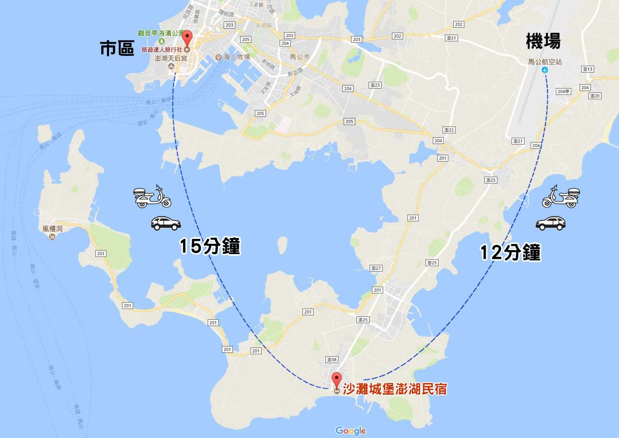 澎湖沙灘城堡位置圖